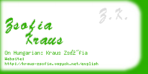 zsofia kraus business card